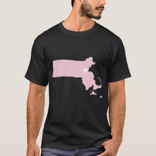 Massachusetts Love in Pink Oversized T-Shirt