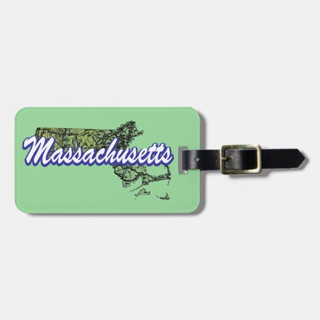 Massachusetts Luggage Tag (Front Horizontal)