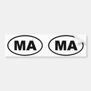 Massachusetts MA oval Bumper Sticker