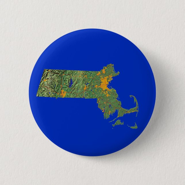 Massachusetts Map Button (Front)