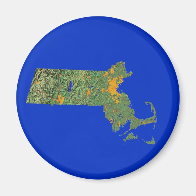 Massachusetts Map Magnet (Front)