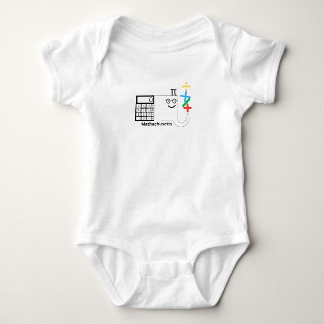 Massachusetts Mathachusetts Baby Bodysuit (Front)