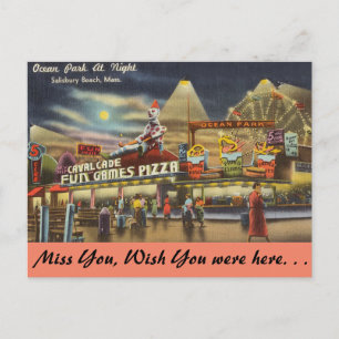 Massachusetts, Ocean Park, Salisbury Beach Postcard
