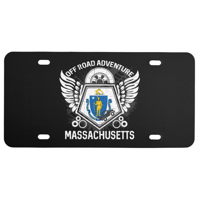 Massachusetts Off Road Adventure 4x4 Trail Mudding License Plate (Front)