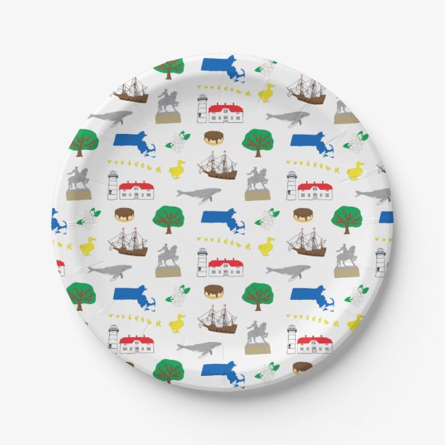 Massachusetts Paper Plates (Front)