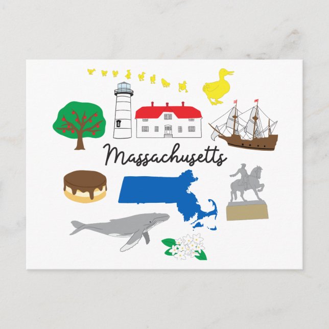 Massachusetts Postcard (Front)