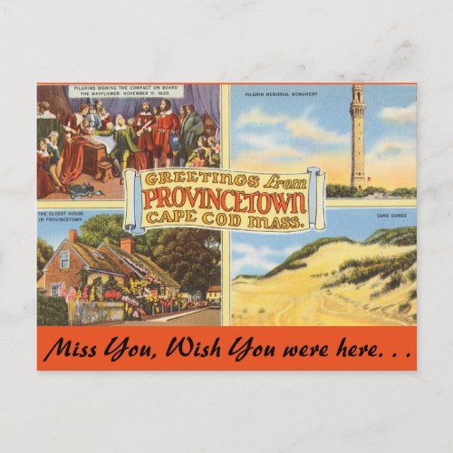 Massachusetts Provincetown Cape Cod Postcard