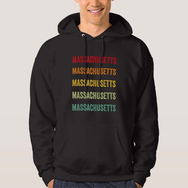 Massachusetts Rainbow  Massachusetts State Hoodie (Front)