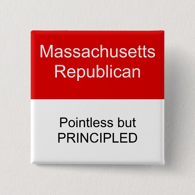 Massachusetts Republican Pinback Button (Front)