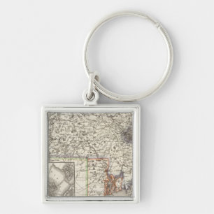 Massachusetts, Rhode Island 2 Keychain