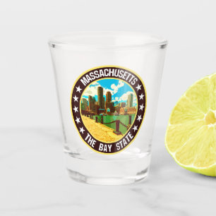 Massachusetts shot glass