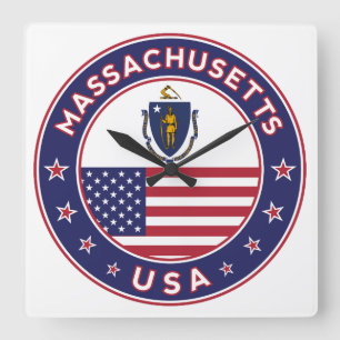 Massachusetts Square Wall Clock