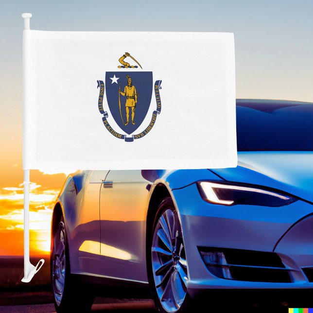 Massachusetts State Car Flag (Massachusetts State Car Flag)