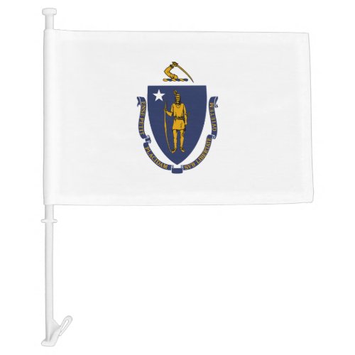 Massachusetts State Car Flag