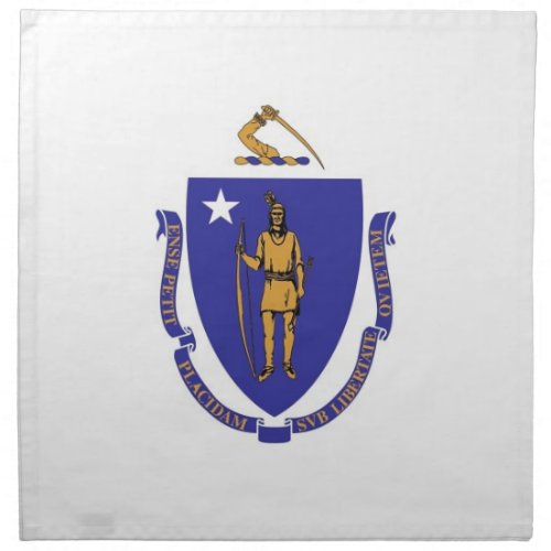 Massachusetts State Flag American MoJo Napkin