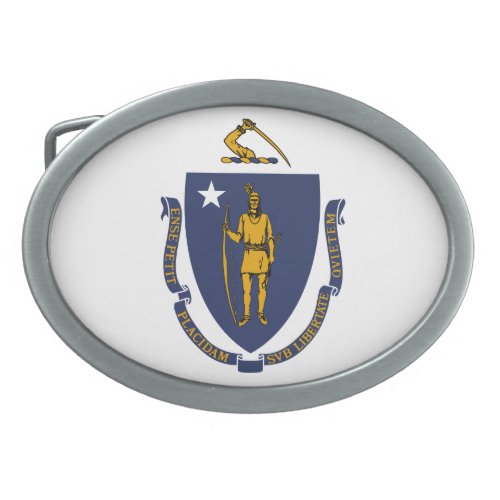 MASSACHUSETTS STATE FLAG BELT BUCKLE