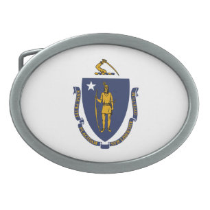Massachusetts State Flag Belt Buckle