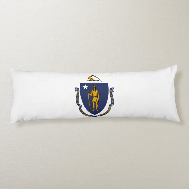 Massachusetts State Flag Body Pillow (Back)