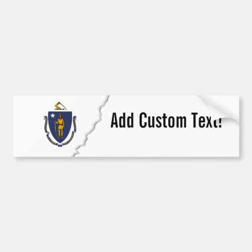 Massachusetts State Flag Bumper Sticker