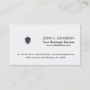 Massachusetts State Flag Business Card