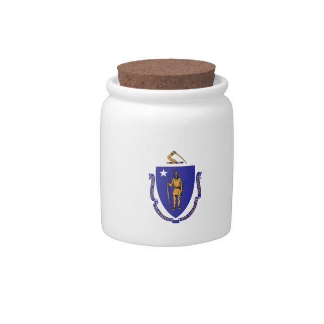 Massachusetts State Flag Candy Jar (Front)