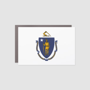 Massachusetts State Flag Car Magnet