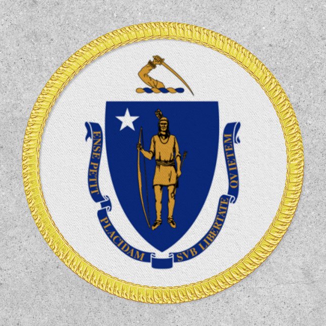 Massachusetts  State Flag Circle Patch (Front)
