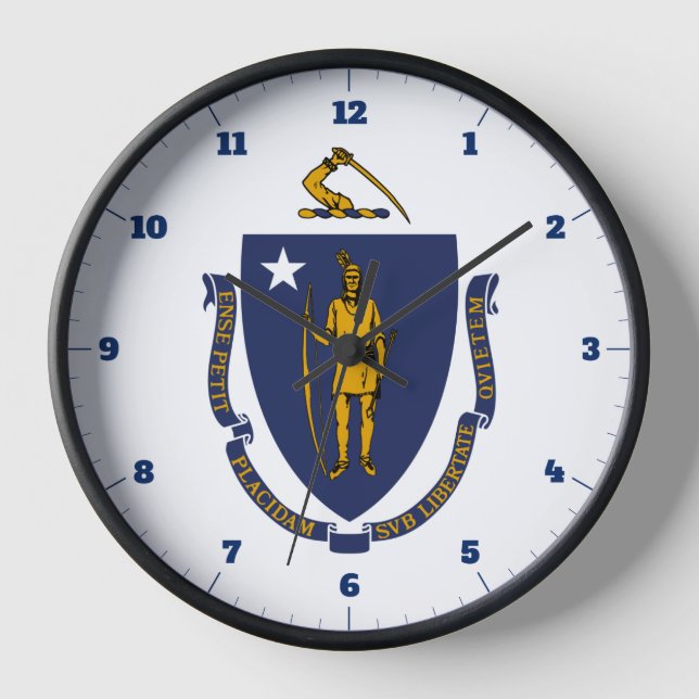 MASSACHUSETTS STATE FLAG CLOCK (Front)