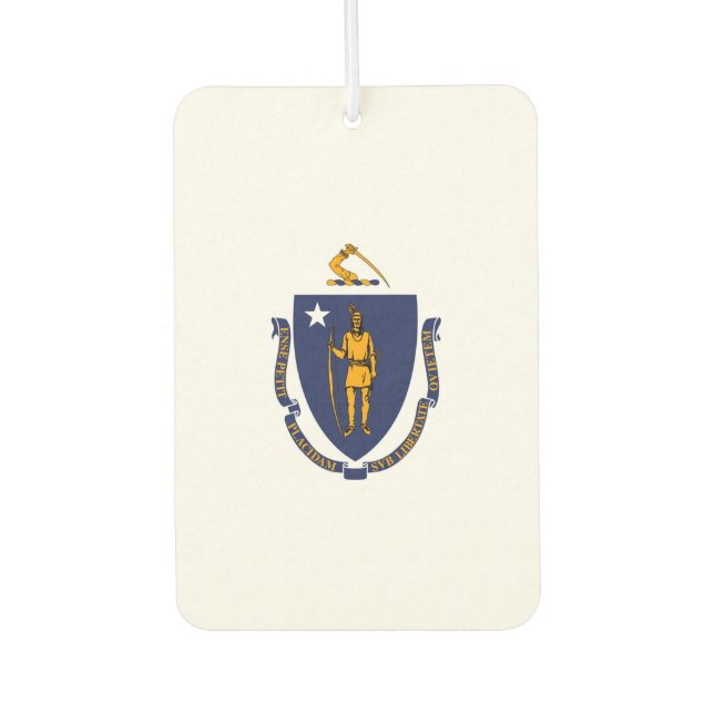 Massachusetts State Flag Design Air Freshener (Front)