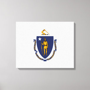 Massachusetts State Flag Design Canvas Print