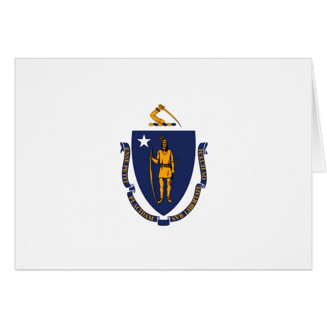 Massachusetts State Flag Design Cards (Front Horizontal)