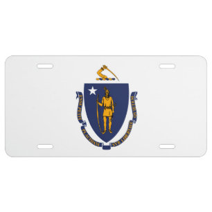 Massachusetts State Flag Design decor License Plate