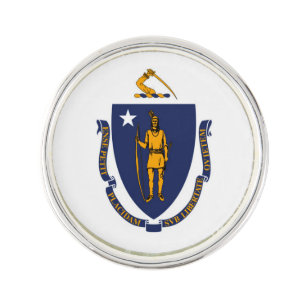 Massachusetts State Flag Design decor Pin