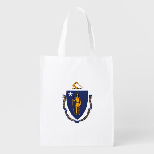 Massachusetts State Flag Design Grocery Bag