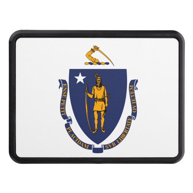 Massachusetts State Flag Design Hitch Cover (Front)