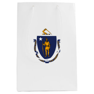 Massachusetts State Flag Design Medium Gift Bag