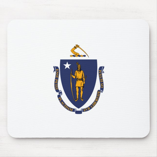Massachusetts State Flag Design Mouse Pad (Front)