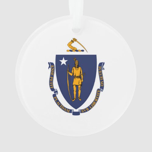 Massachusetts State Flag Design Ornament