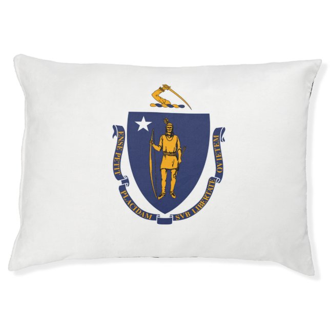 Massachusetts State Flag Design Pet Bed (Front)