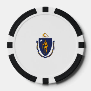 Massachusetts State Flag Design Poker Chips
