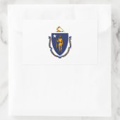 Massachusetts State Flag Design Rectangular Sticker | Zazzle