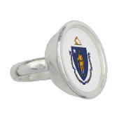 Massachusetts State Flag Design Ring (Side)