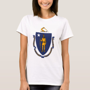 Massachusetts State Flag Design T-Shirt