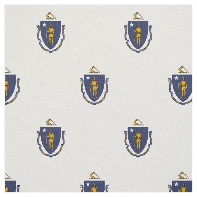 Massachusetts State Flag Fabric (Swatch)