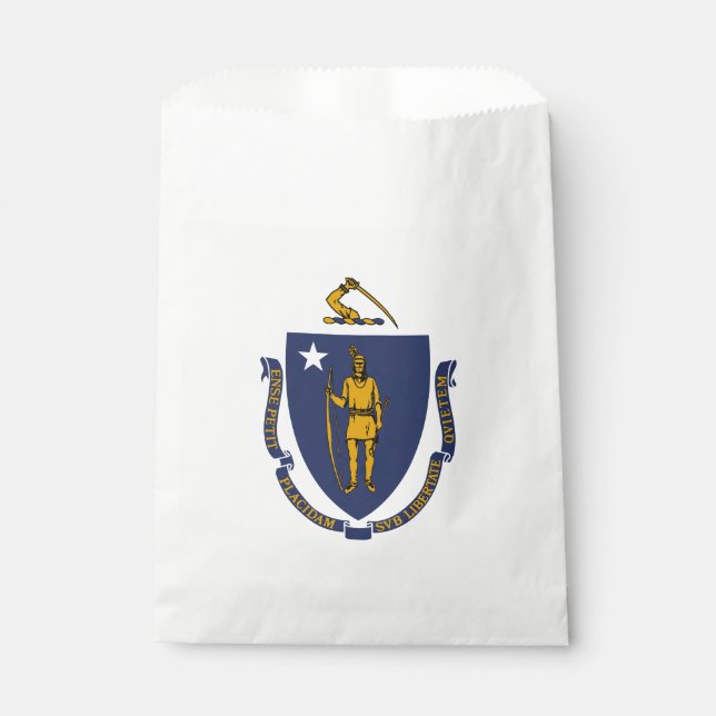 Massachusetts State Flag Favor Bag (Front)