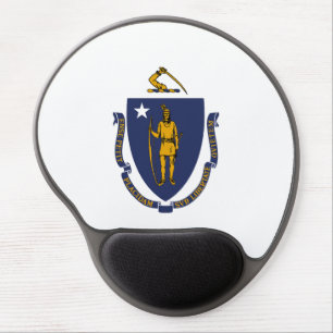 Massachusetts State Flag Gel Mouse Pad
