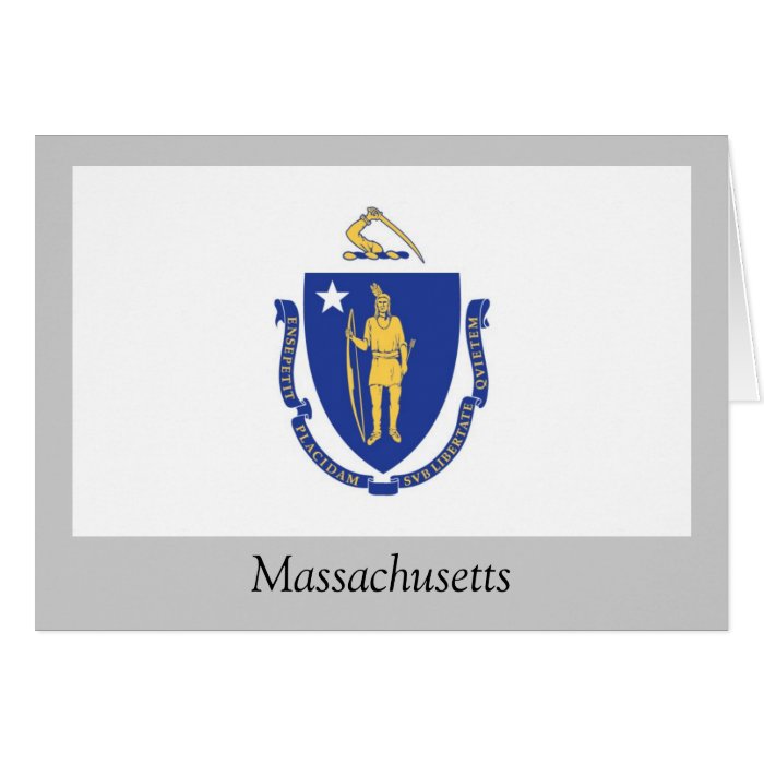 Massachusetts State Flag Greeting Card