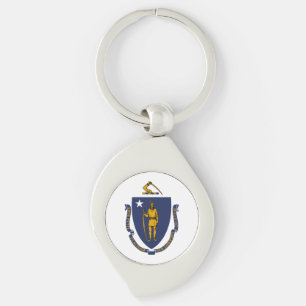 Massachusetts State Flag Keychain