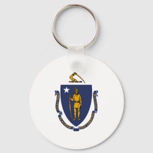 Massachusetts State Flag Keychain
