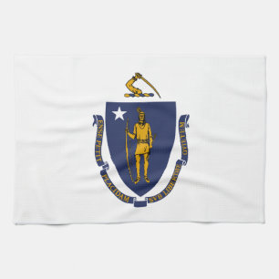 Massachusetts State Flag Kitchen Towel